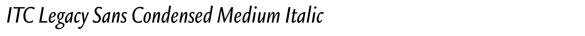 ITC Legacy Sans Condensed Medium Italic image